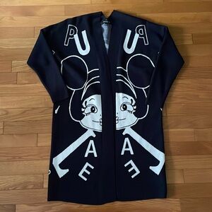 Graphic long cardigan